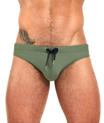 CLASSIC SWIM BRIEF - ARMYGREEN - mizokwear