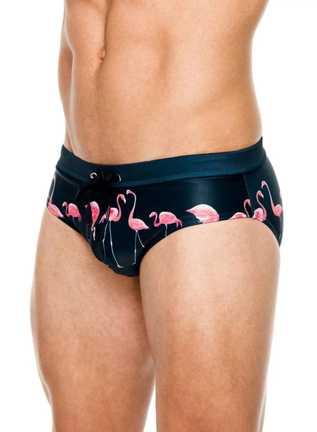 Mens swim trunks with flamingos deals